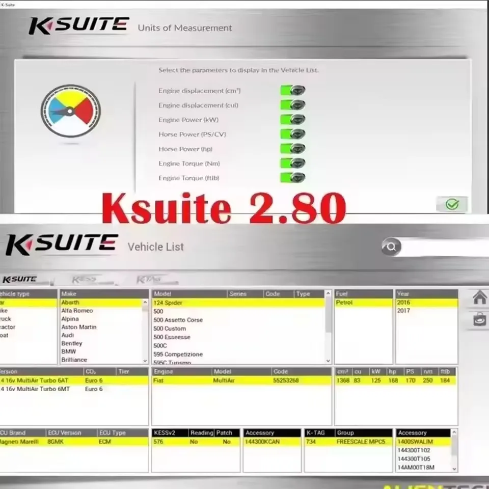 Ksuite Reparación de automóviles Sofware Ksuite 2.80 Programación ECU Soporte multivehículo Software para automóvil 2025 ÚLTIMO
Ksuite Reparación de automóviles Sofware Ksuite 2.80 Programación ECU Soporte multivehículo Software para automóvil 2025 ÚLTIMO