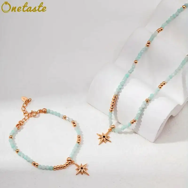 Quartz Colored Stone S925 Silver Star Charms Jewelry Sets With Beaded Strand Necklace And Bracelet For Women Dainty Trendy Gift
Quartz Colored Stone S925 Silver Star Charms Jewelry Sets With Beaded Strand Necklace And Bracelet For Women Dainty Trendy Gift