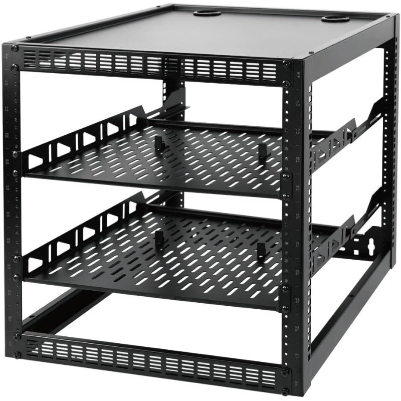 12U Open Frame Network Rack for IT & AV Gear, AV Rack Floor Standing or Wall Mounted
12U Open Frame Network Rack for IT & AV Gear, AV Rack Floor Standing or Wall Mounted