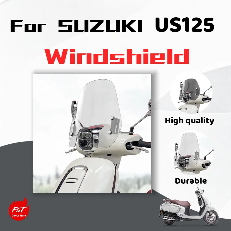For Suzuki US125 motorcycle windshield modification, high-definition transparent rain shield accessory.
For Suzuki US125 motorcycle windshield modification, high-definition transparent rain shield accessory.