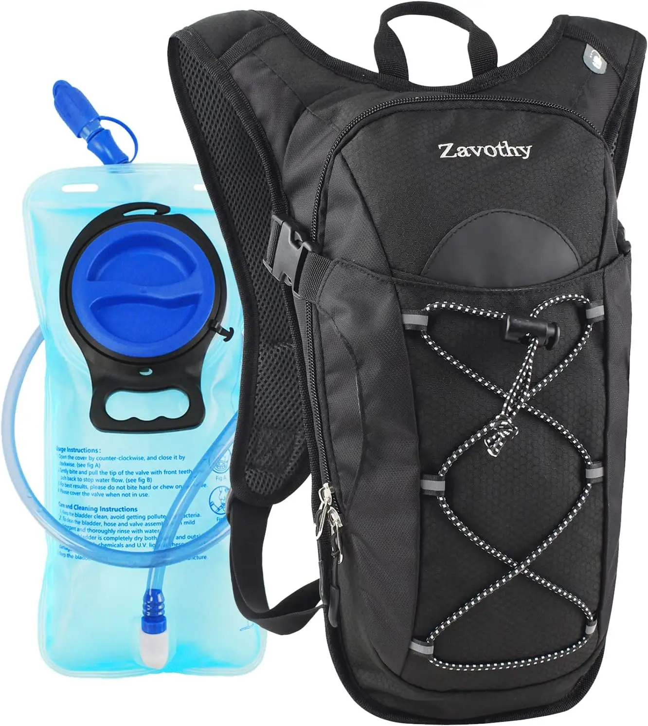 Hydration Backpack with 2L Bladder for Hiking Running Cycling, Lightweight & Breathable
Hydration Backpack with 2L Bladder for Hiking Running Cycling, Lightweight & Breathable