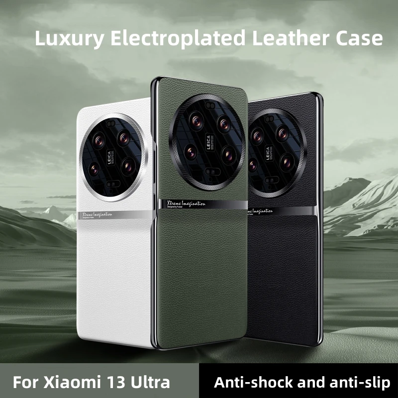 Electroplated Luxury Leather Case For Xiaomi 13 Ultra Camera Protective Film Phone Case For MI 13 Pro 13Ultra Shockproof Cover
Electroplated Luxury Leather Case For Xiaomi 13 Ultra Camera Protective Film Phone Case For MI 13 Pro 13Ultra Shockproof Cover