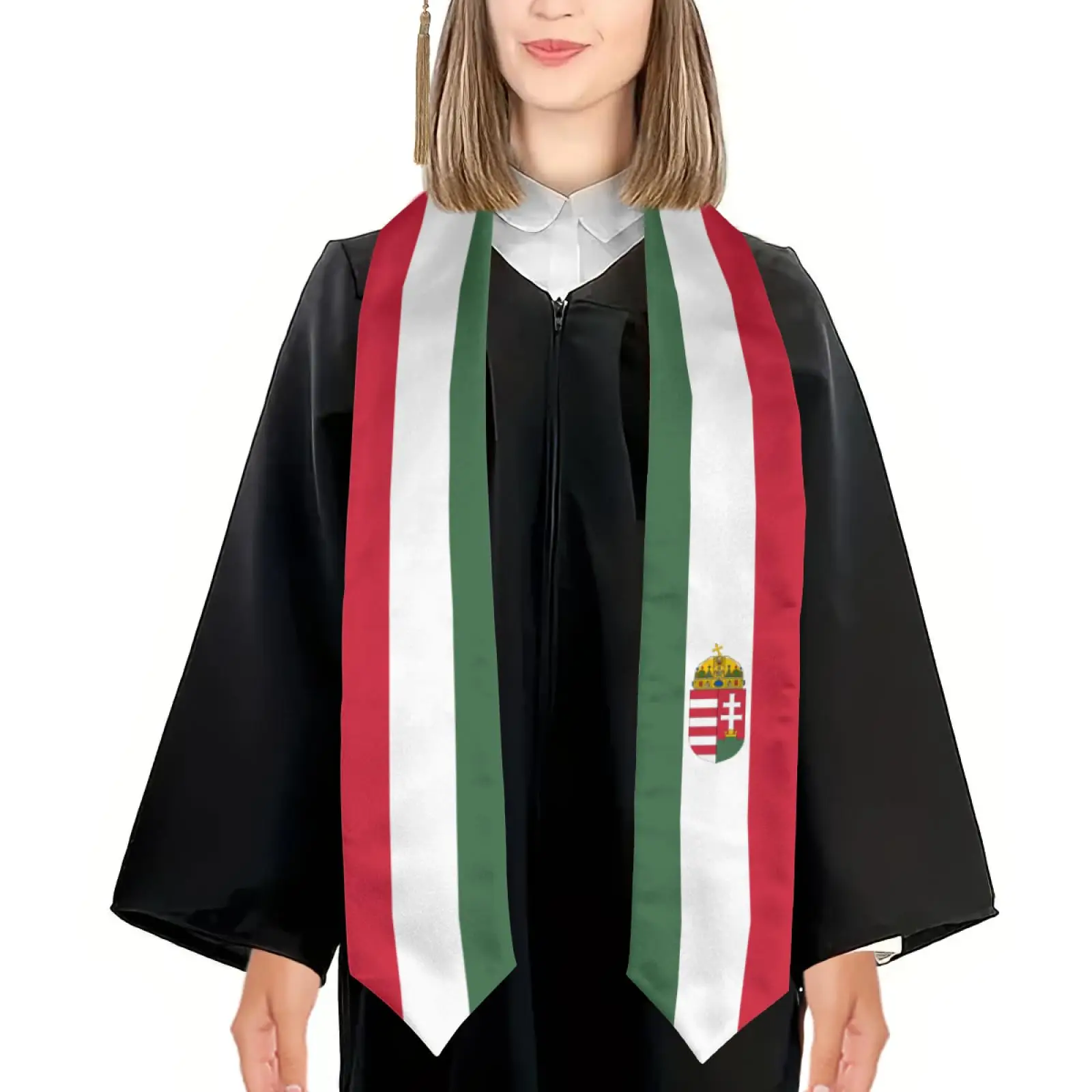 2025 Emblem of Hungary Graduation Stole Shawl Sash Honor For Study Aboard International Students
2025 Emblem of Hungary Graduation Stole Shawl Sash Honor For Study Aboard International Students