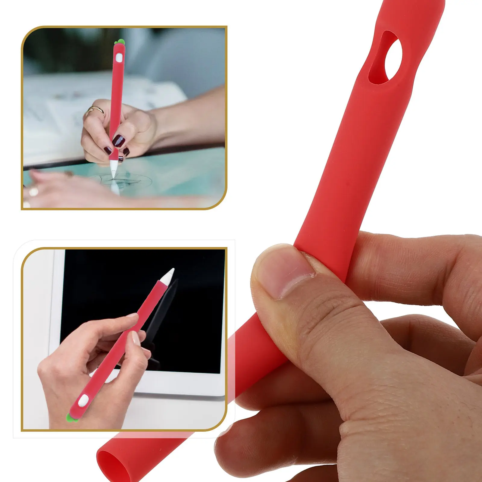Silicone Stylus Pen Sleeve Protective Skin Cover Compatible with Pencil 1 Soft Silicone Holder Carrot Pattern Easy Use Slim
Silicone Stylus Pen Sleeve Protective Skin Cover Compatible with Pencil 1 Soft Silicone Holder Carrot Pattern Easy Use Slim
