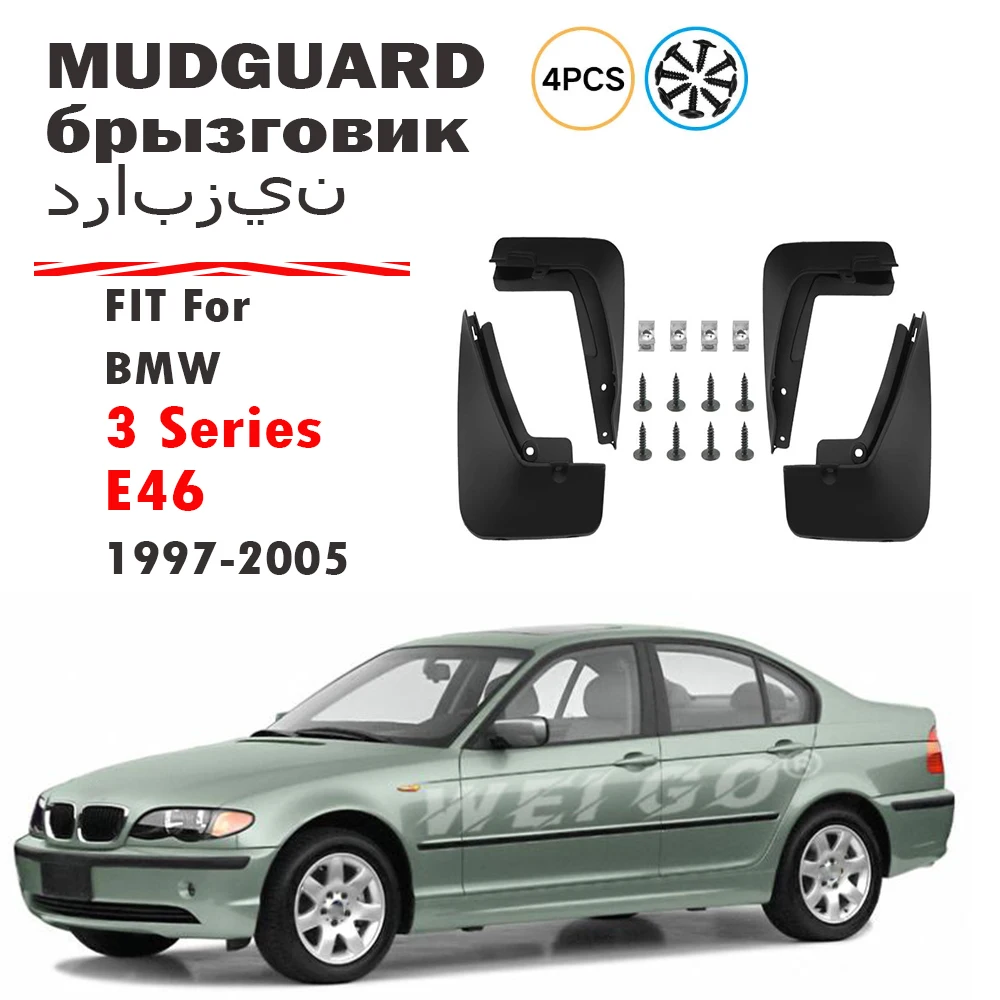 1997 1998 1999 2000 2001 2002 2003 2004 FOR BMW 3 Series E46 Mud Flap Guards Splash Mudguard Fender Mudflaps Car Accessories
1997 1998 1999 2000 2001 2002 2003 2004 FOR BMW 3 Series E46 Mud Flap Guards Splash Mudguard Fender Mudflaps Car Accessories