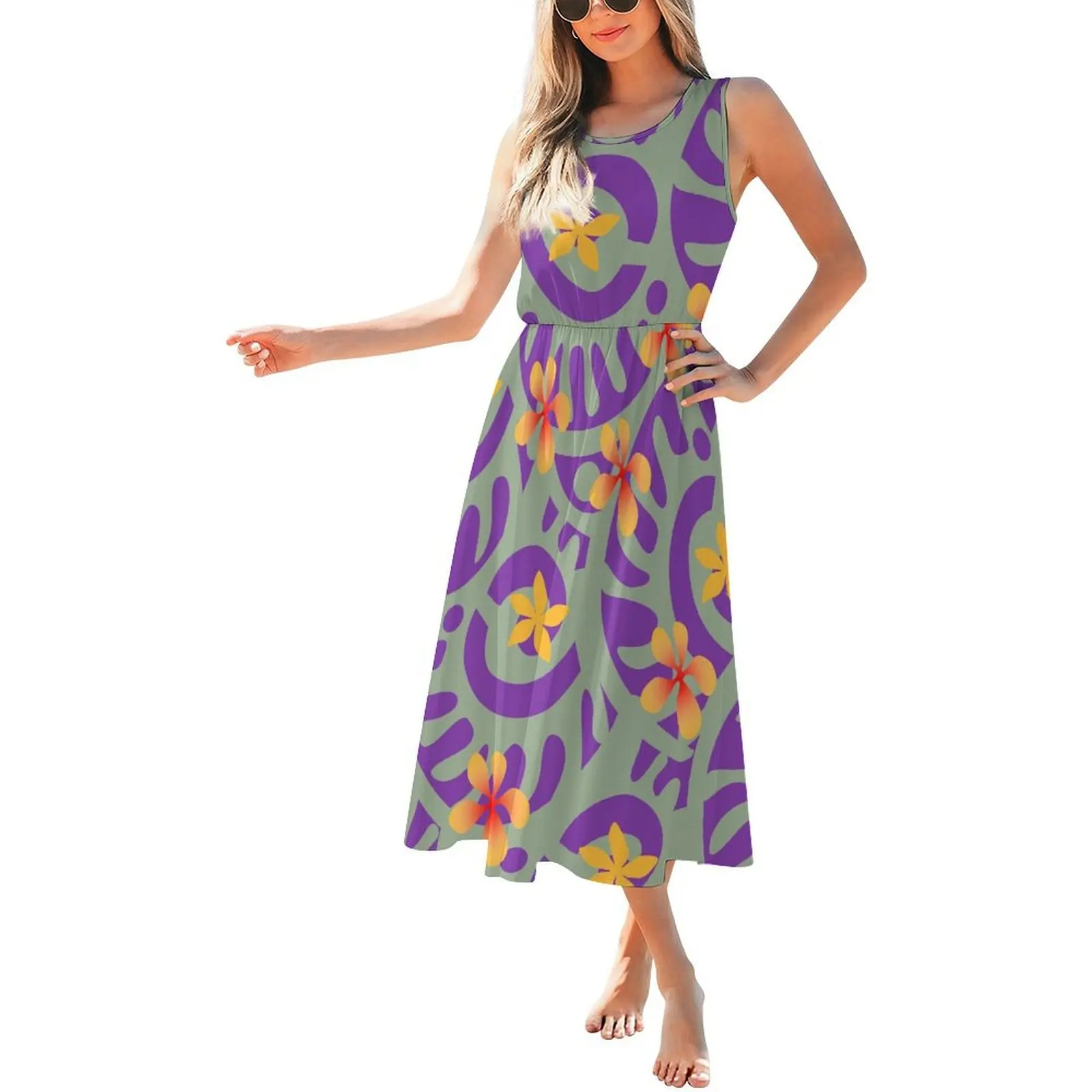 Ladies Round Neck Sleeveless Design Casual Dress Custom Plus Size New Zealand Clothing Polynesian Tribal Printed Party Dresses
Ladies Round Neck Sleeveless Design Casual Dress Custom Plus Size New Zealand Clothing Polynesian Tribal Printed Party Dresses