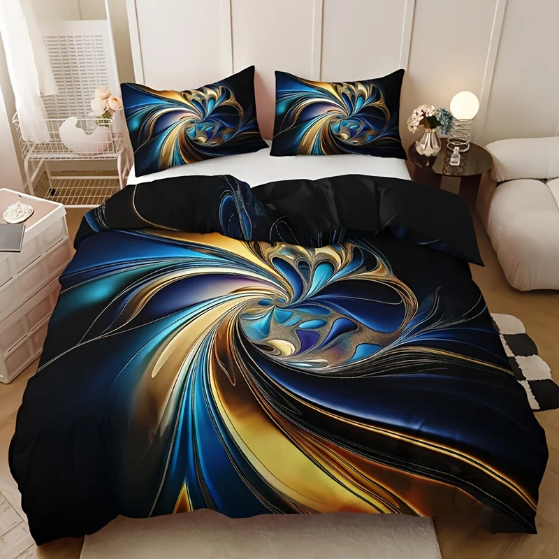 Marble Pattern Line Vortex Print Quilt Cover Set 1 Quilt Cover + 2 Pillowcases High-definition Printing for Home and Dormitory
Marble Pattern Line Vortex Print Quilt Cover Set 1 Quilt Cover + 2 Pillowcases High-definition Printing for Home and Dormitory