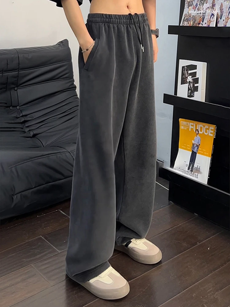 American Retro Sweatpants Men's Autumn and Winter Wide Leg Pants Loose BF Lazy Style Straight Leg Pants
American Retro Sweatpants Men's Autumn and Winter Wide Leg Pants Loose BF Lazy Style Straight Leg Pants