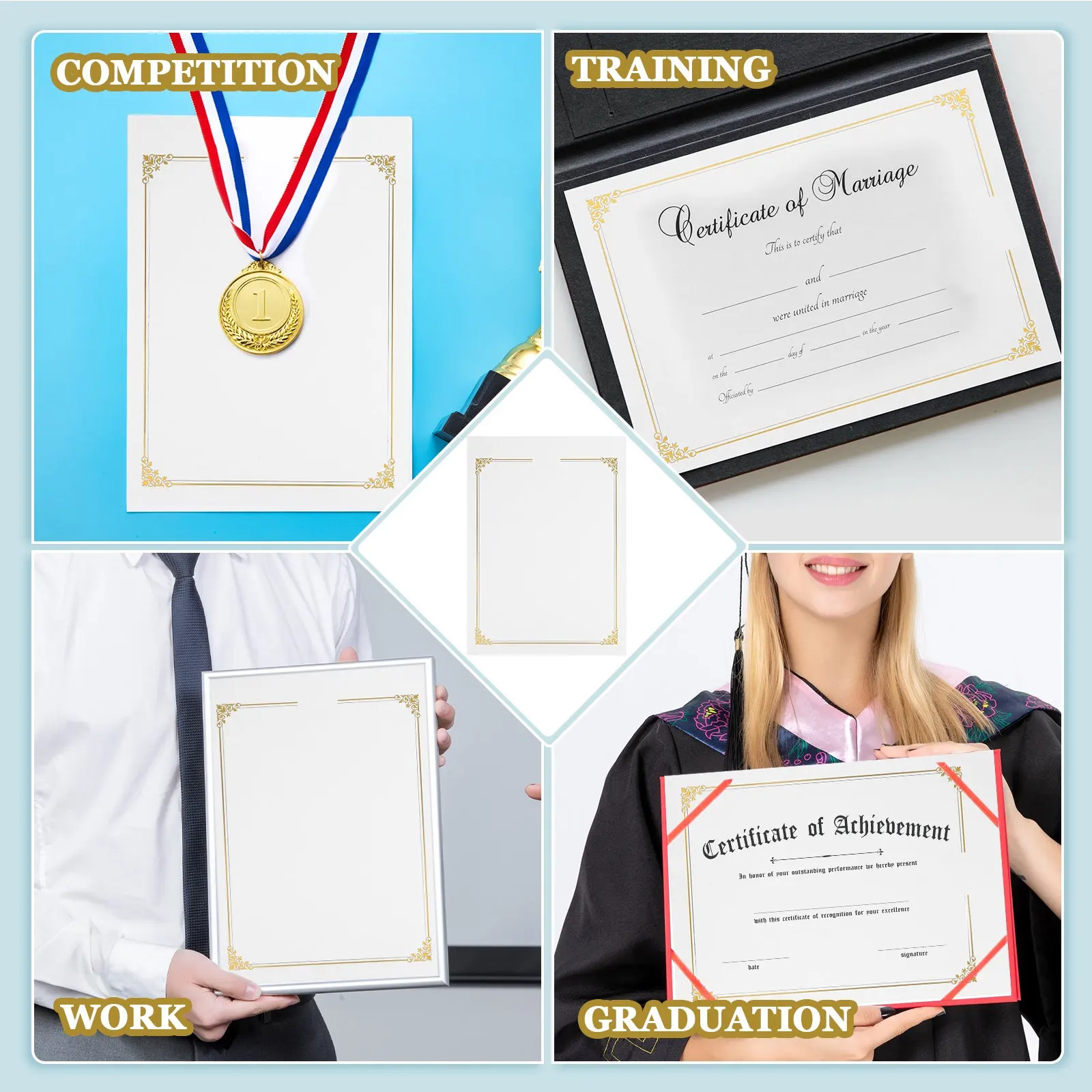 10Pcs Printable Certificate Paper Foil Border Blank Diploma Cardstock Award Recognition Certificate Sheets Graduation
10Pcs Printable Certificate Paper Foil Border Blank Diploma Cardstock Award Recognition Certificate Sheets Graduation