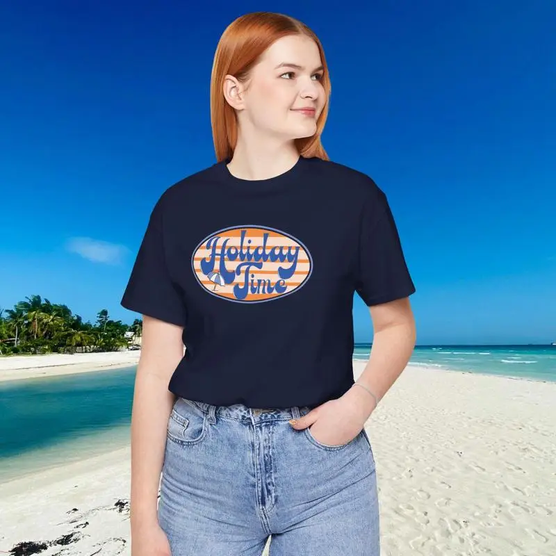 Holiday Time Retro Style T Shirt Vacation Quote Colourful Top
Holiday Time Retro Style T Shirt Vacation Quote Colourful Top
