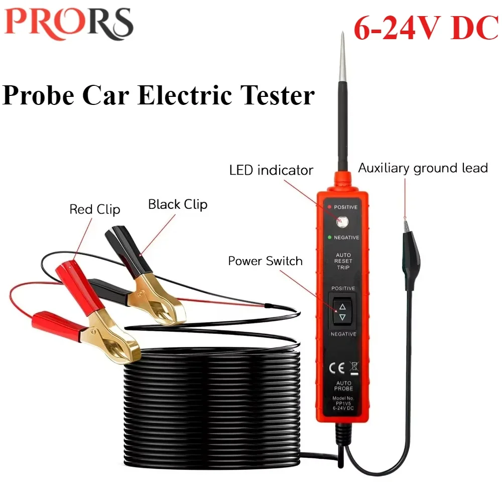 New EM285 6-24V DC Automotive Circuit Tester Diagnostic Cable Car Drive Electrical System Tester Multi-function Drive Test Pen
New EM285 6-24V DC Automotive Circuit Tester Diagnostic Cable Car Drive Electrical System Tester Multi-function Drive Test Pen