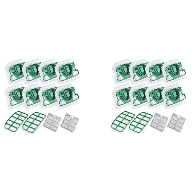 Сменный фильтр для пылесоса VK200 FP200 For Vorwerk Kobold, 16 мешков VK200 + 4 HEPA-фильтра + 24 ароматизатора
Сменный фильтр для пылесоса VK200 FP200 For Vorwerk Kobold, 16 мешков VK200 + 4 HEPA-фильтра + 24 ароматизатора