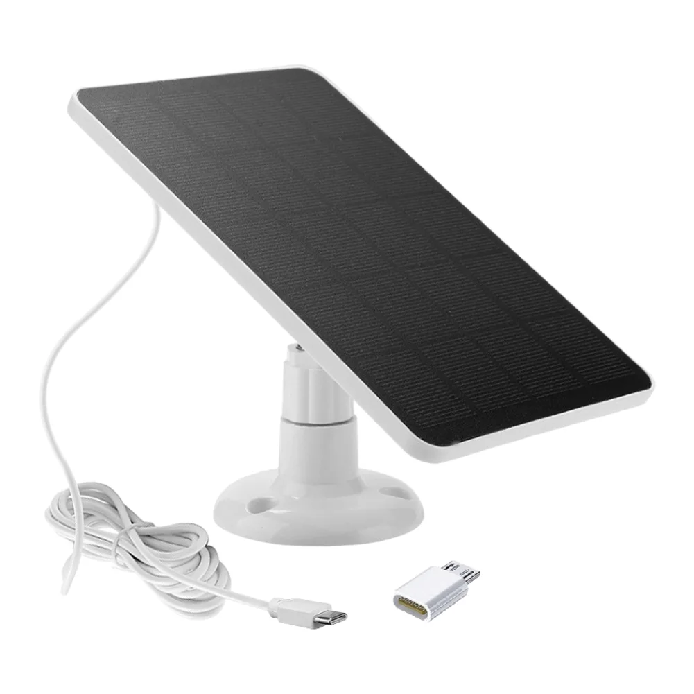 360 Degree Rotation Doorbell Solar Panel Short Circuit Current 750mA For Android Devices Type-C To MicroUSB White
360 Degree Rotation Doorbell Solar Panel Short Circuit Current 750mA For Android Devices Type-C To MicroUSB White