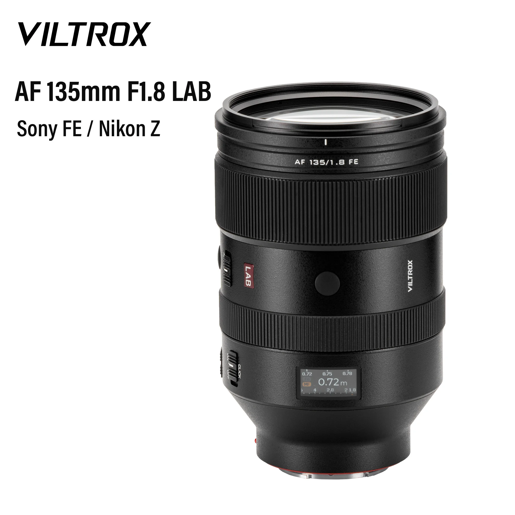 Viltrox AF 135mm F1.8 LAB Full Frame automatic focusing large aperture camera lens for Sony E/Nikon Z mount Camera A7R3/R6/Z7/Z8
Viltrox AF 135mm F1.8 LAB Full Frame automatic focusing large aperture camera lens for Sony E/Nikon Z mount Camera A7R3/R6/Z7/Z8