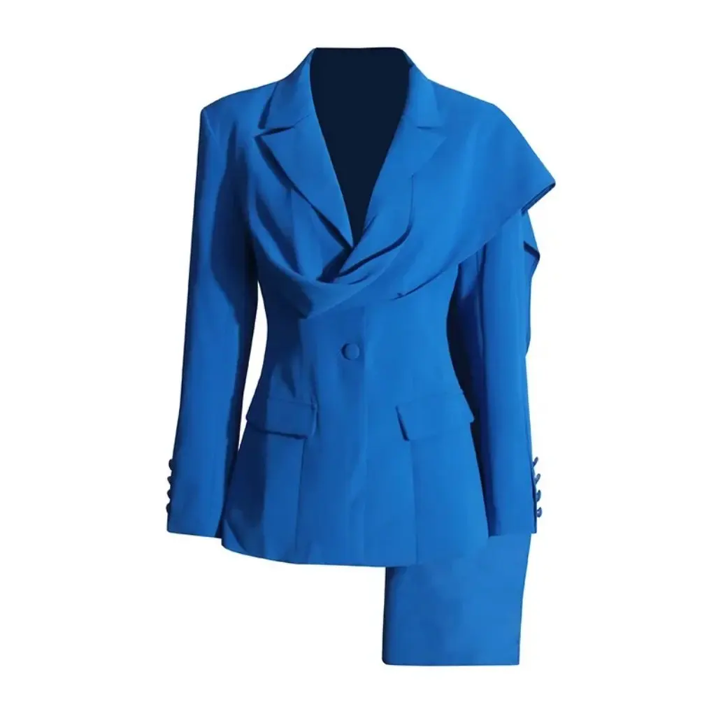 New Elegant Slim-fit Suit Jacket Solid Color Strap Stitching Niche Design Women's Fashion Upper Wear
New Elegant Slim-fit Suit Jacket Solid Color Strap Stitching Niche Design Women's Fashion Upper Wear