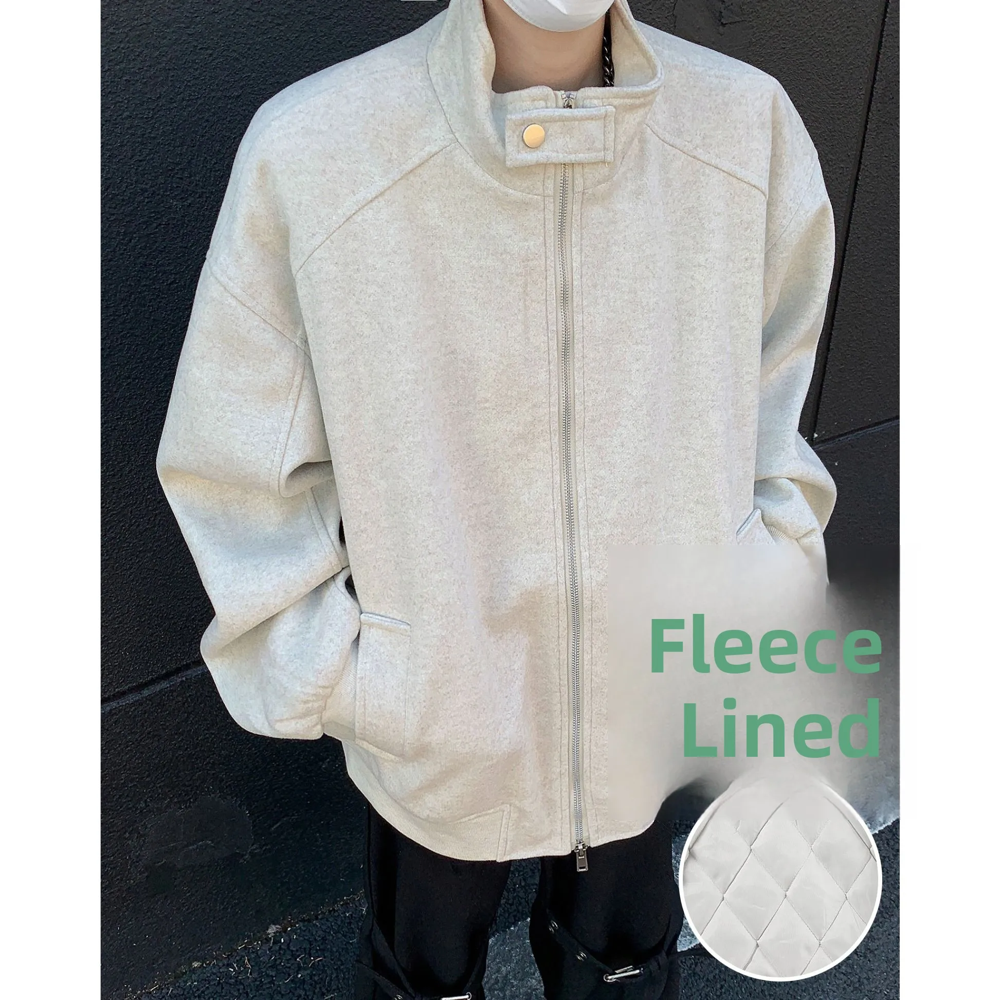 Thickened Cotton Stand Collar Jacket American Street Style Casual Outerwear for Men And Women Autumn Winter Warm Woolen Coat
Thickened Cotton Stand Collar Jacket American Street Style Casual Outerwear for Men And Women Autumn Winter Warm Woolen Coat