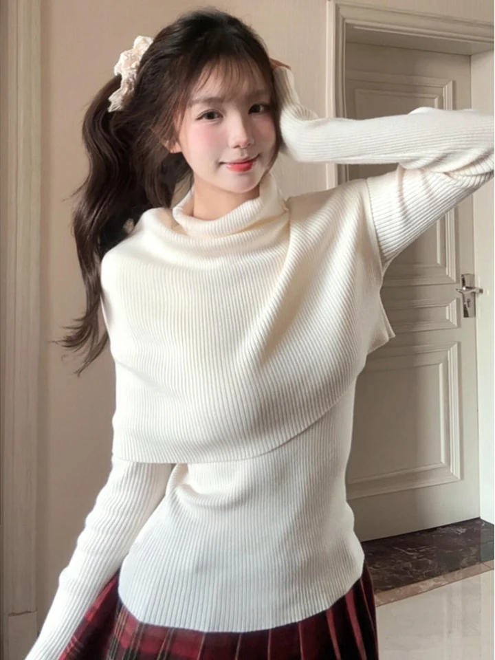 Women's High Collar Cowl Ne Knitwear Casual Loose Sle Inner Wear Autumn Winter New Arrival Soft Polyester Fiber Long Sve
Women's High Collar Cowl Ne Knitwear Casual Loose Sle Inner Wear Autumn Winter New Arrival Soft Polyester Fiber Long Sve