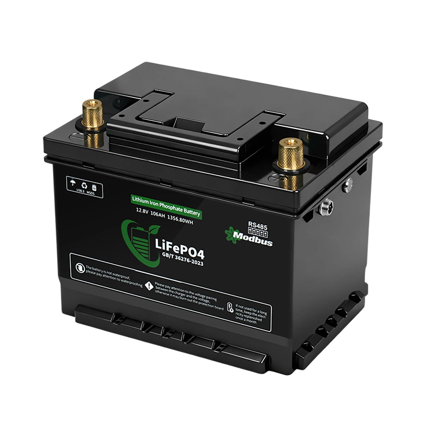 Lithium Iron Phosphate Battery12V 100Ah LiFePO4 Deep Cycle Battery 1280Wh with 100A BMS 5-Year Lifespan for RV Solar Panel
Lithium Iron Phosphate Battery12V 100Ah LiFePO4 Deep Cycle Battery 1280Wh with 100A BMS 5-Year Lifespan for RV Solar Panel