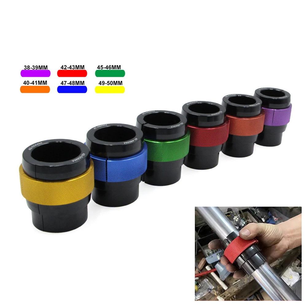 CNC Front Fork Oil Seal Driver Tool 38 39 40MM 41MM 42MM 43MM 45MM 46MM 47MM 48MM 49MM 50MM For KTM HONDA KAWASAKI SUZUKI YAMAHA
CNC Front Fork Oil Seal Driver Tool 38 39 40MM 41MM 42MM 43MM 45MM 46MM 47MM 48MM 49MM 50MM For KTM HONDA KAWASAKI SUZUKI YAMAHA