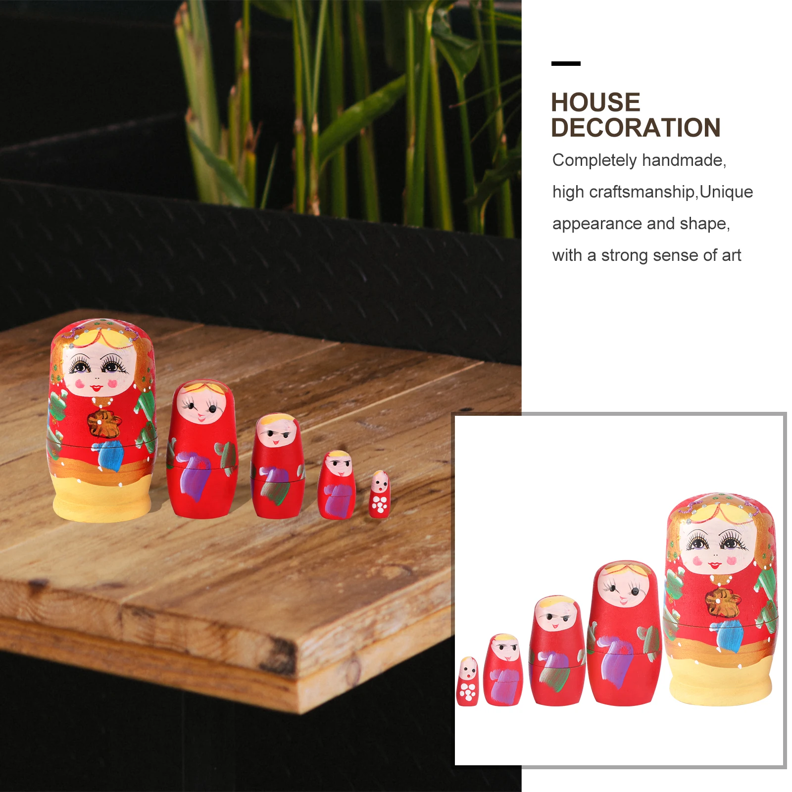 5 Pcs Baby Wooden Ornaments Child Does Not Guarantee Water Stickers Matryoshka Decor
5 Pcs Baby Wooden Ornaments Child Does Not Guarantee Water Stickers Matryoshka Decor