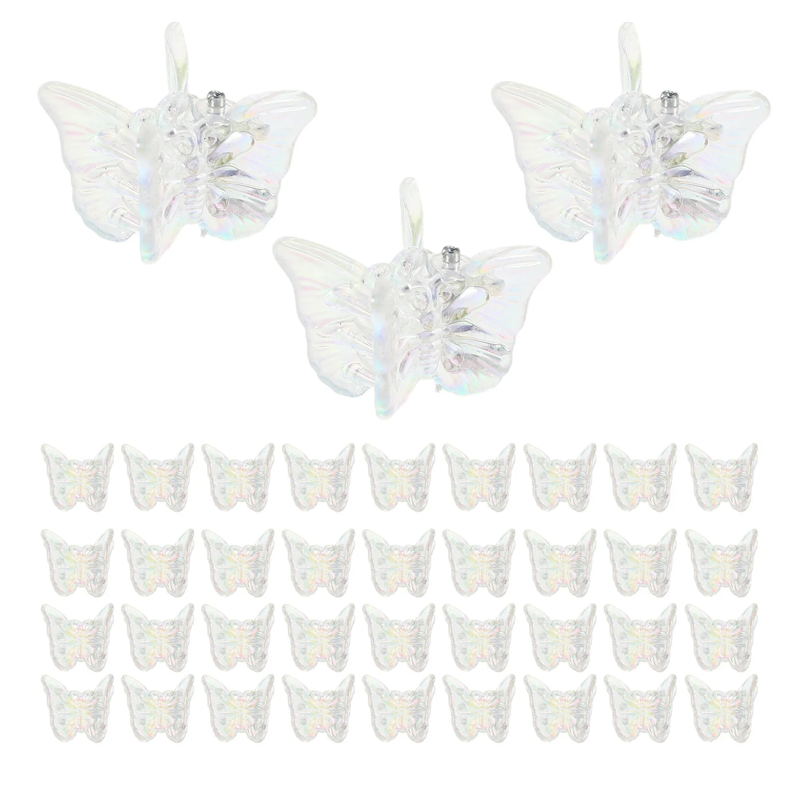 100Pcs Small Butterfly Hair Claw Clips Clear Shimmering Iridescent Design Elegant Comfortable Hold for Women Girls Kids Portable
100Pcs Small Butterfly Hair Claw Clips Clear Shimmering Iridescent Design Elegant Comfortable Hold for Women Girls Kids Portable