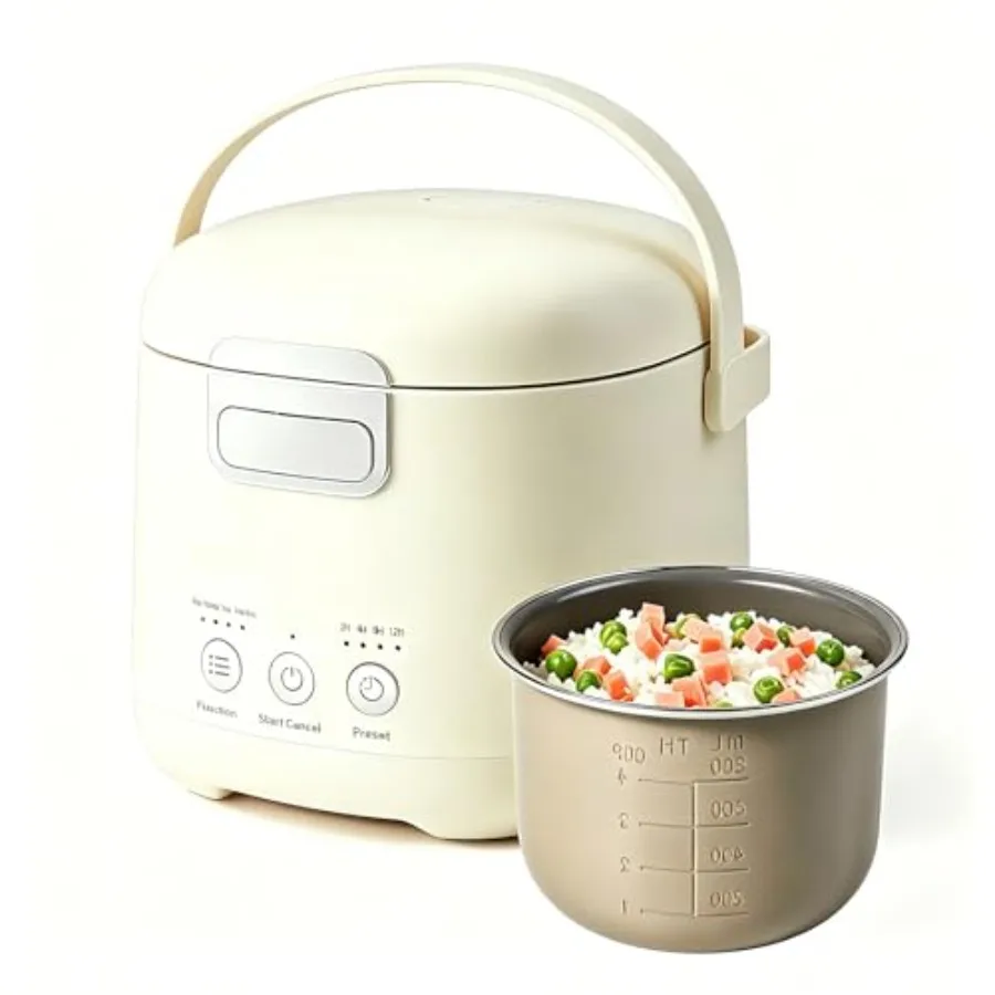 Rice Cooker Small Mini Rice Cooker 2 Cups Uncooked 1.2 Quarts Portable Rice Maker with Non-Stick Coating BPA Free 12-Hour Timer
Rice Cooker Small Mini Rice Cooker 2 Cups Uncooked 1.2 Quarts Portable Rice Maker with Non-Stick Coating BPA Free 12-Hour Timer