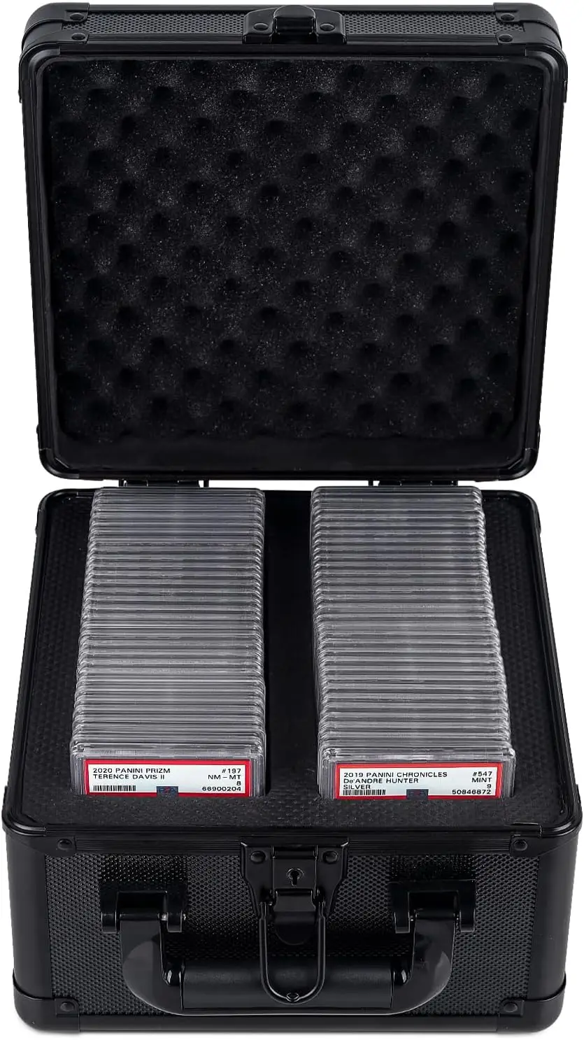 Graded Card Storage Box Holds 60 Plus PSA Slabs Sports Trading Card Holder Case Fit Top Loaders
Graded Card Storage Box Holds 60 Plus PSA Slabs Sports Trading Card Holder Case Fit Top Loaders