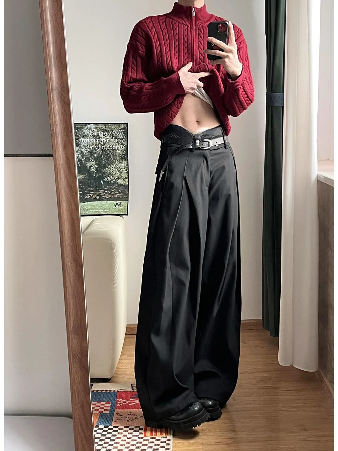 Cleanfit High Waist Men's Wide Leg Pants Pleated Micro Flared Casual Knife Trousers Elegant Sensation Business Pants
Cleanfit High Waist Men's Wide Leg Pants Pleated Micro Flared Casual Knife Trousers Elegant Sensation Business Pants