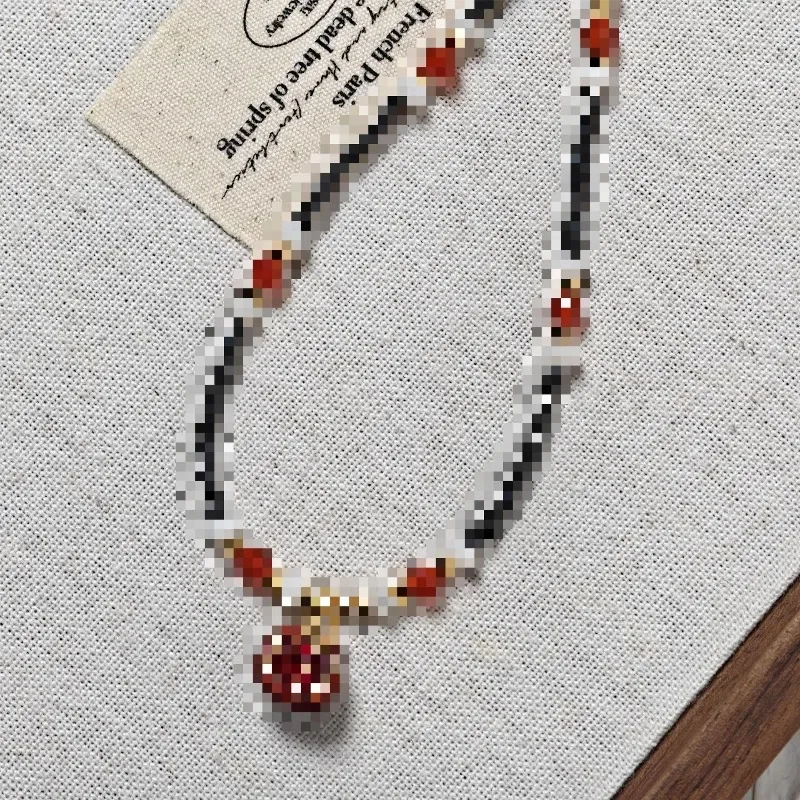 Titanium Steel Single Freshwater Pearl Black Spinel Necklace Simple Temperament Internet Celebrity Fashion Cold Wind Collarbone
Titanium Steel Single Freshwater Pearl Black Spinel Necklace Simple Temperament Internet Celebrity Fashion Cold Wind Collarbone
