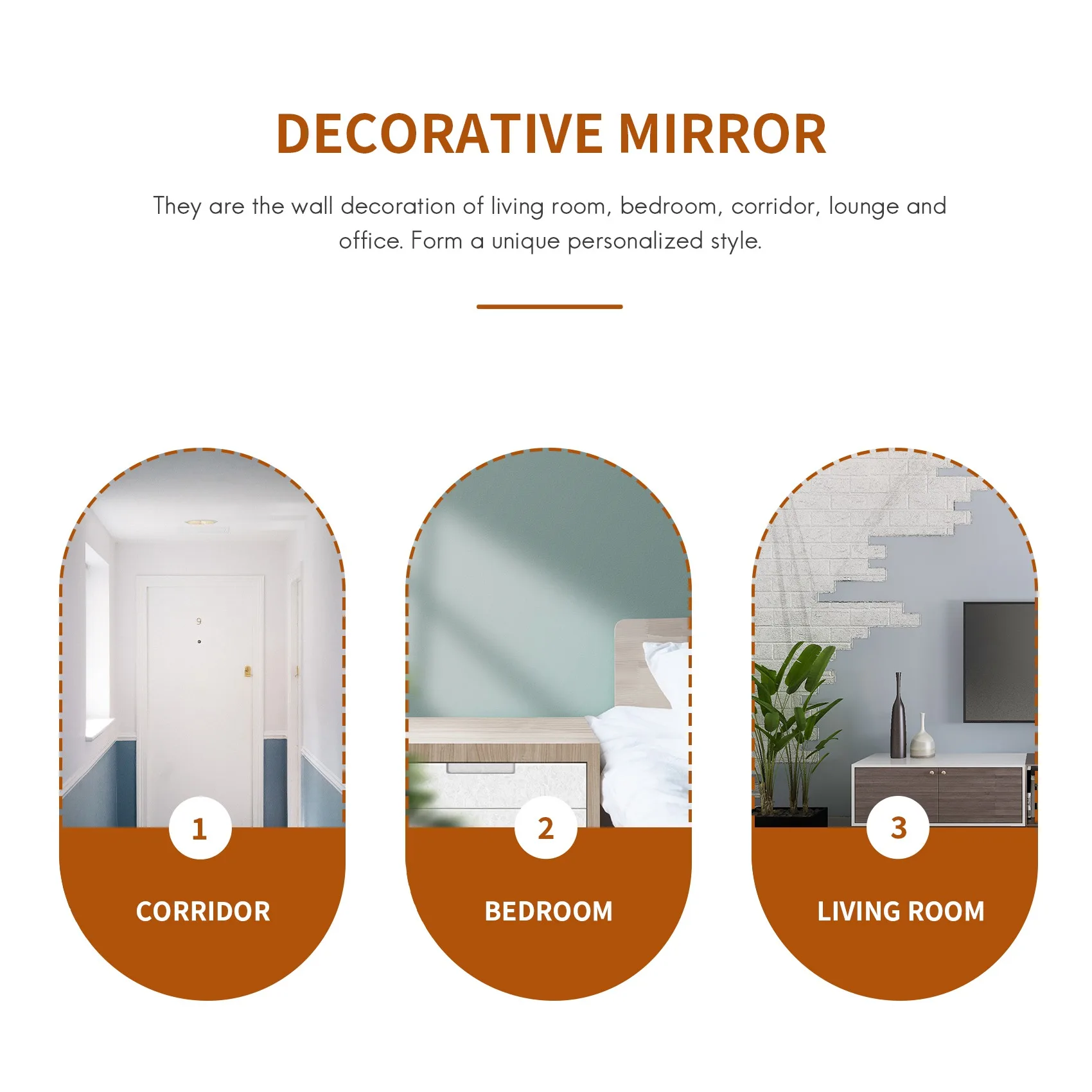 MALL Silver Mirrors for Wall Pack of 3 - Wall Mirrors for Room Decor & Home Decor Mirrors for Wall Decor Decorative Mirrors
MALL Silver Mirrors for Wall Pack of 3 - Wall Mirrors for Room Decor & Home Decor Mirrors for Wall Decor Decorative Mirrors