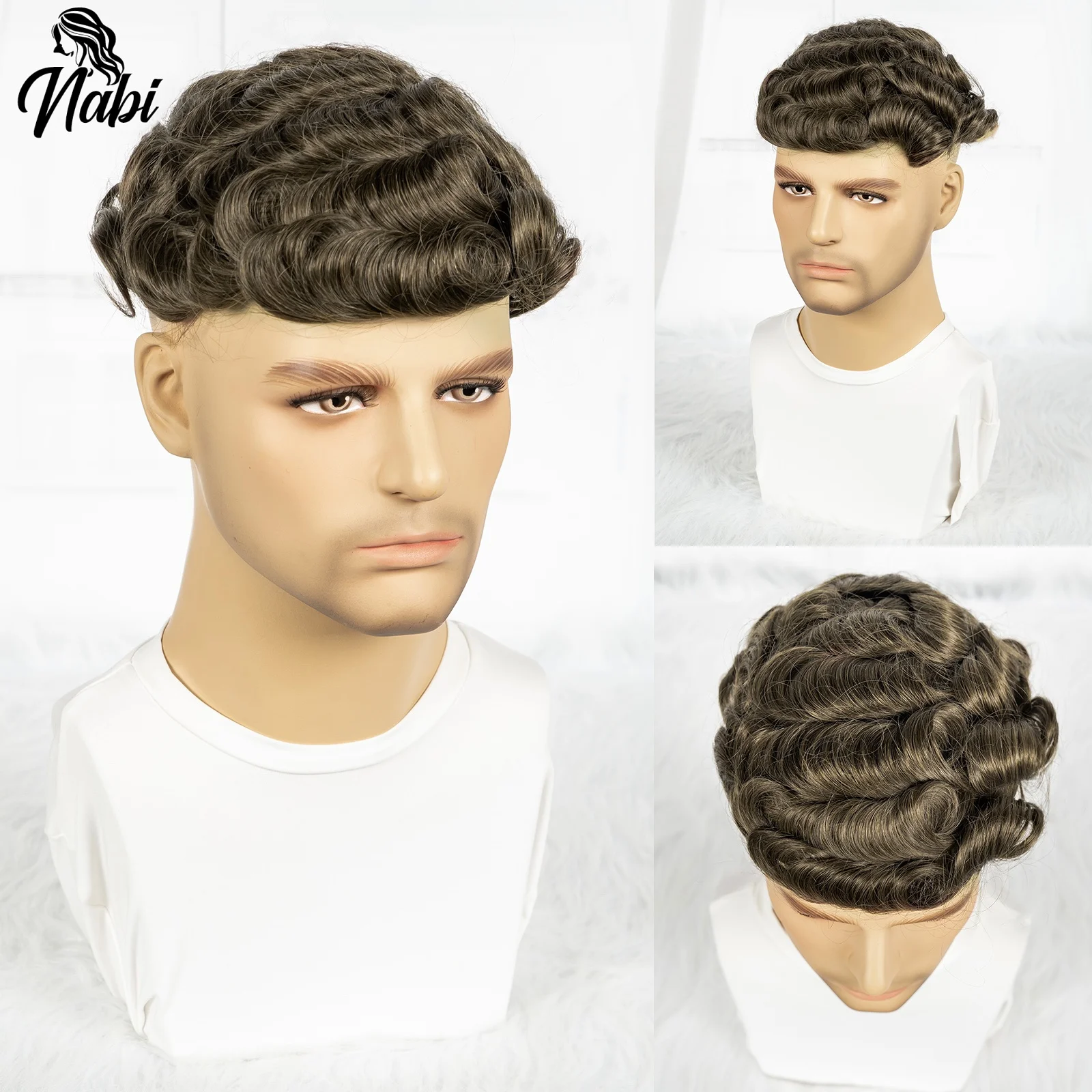 Nabi 5# Vloop Men's Toupee PU Natural Hairline Mens Capillary human hair pieces for mens hair prosthesis Salon
Nabi 5# Vloop Men's Toupee PU Natural Hairline Mens Capillary human hair pieces for mens hair prosthesis Salon