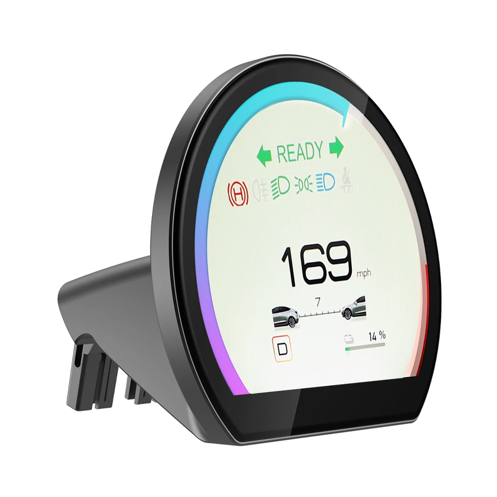 VJOY CAR Latest Mini 3.6'' HD IPS LCD Screen Non-destructive Installation Y9 Dashboard HUD Speedometer for Tesla Model 3 Model Y
VJOY CAR Latest Mini 3.6'' HD IPS LCD Screen Non-destructive Installation Y9 Dashboard HUD Speedometer for Tesla Model 3 Model Y