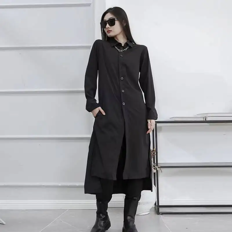Ladies Long Sleeve Shirt Dress Spring And Autumn New Classic Black Waist Casual Loose Size Long Sleeve Shirt
Ladies Long Sleeve Shirt Dress Spring And Autumn New Classic Black Waist Casual Loose Size Long Sleeve Shirt