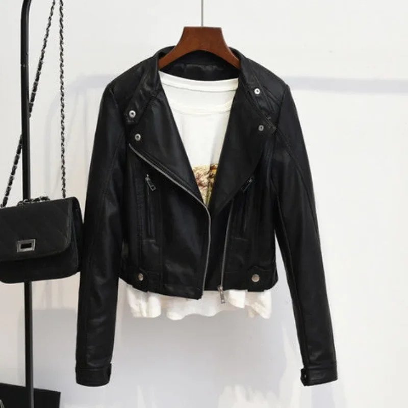 Foreign Style White Leather New Leather Short Small Jacket Soft Leather Spice Coat Women Autumn Winter Jackets Women's Clothing
Foreign Style White Leather New Leather Short Small Jacket Soft Leather Spice Coat Women Autumn Winter Jackets Women's Clothing