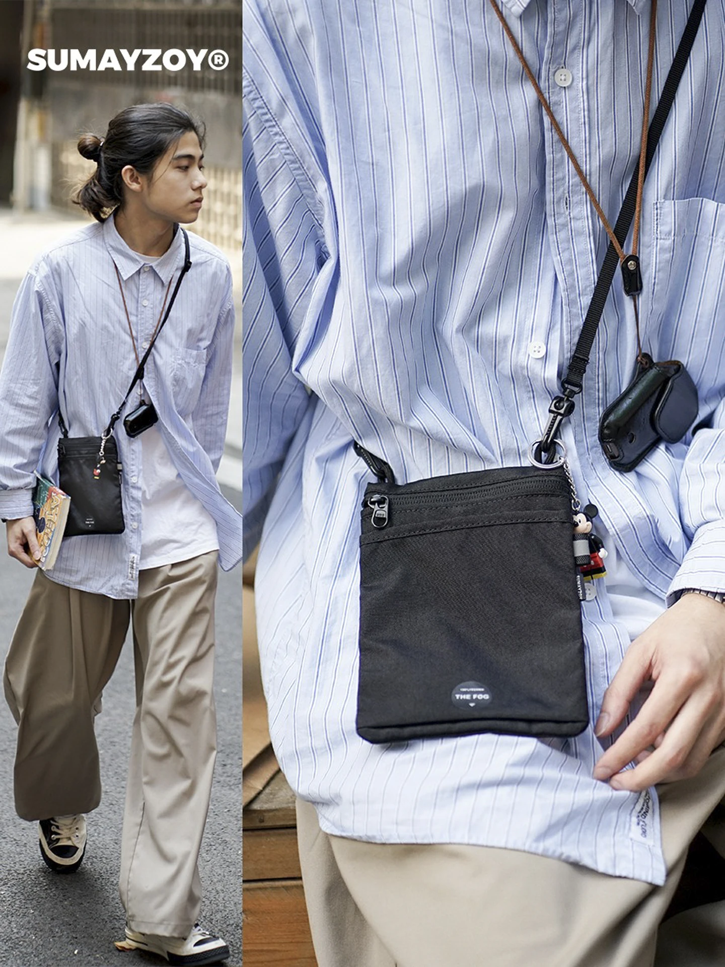Sumayzoythe Fog Ultra-Thin Crossbody Bag for Men Portable Mobile Phone Small Square Bag Street Trend Nylon Casual
Sumayzoythe Fog Ultra-Thin Crossbody Bag for Men Portable Mobile Phone Small Square Bag Street Trend Nylon Casual