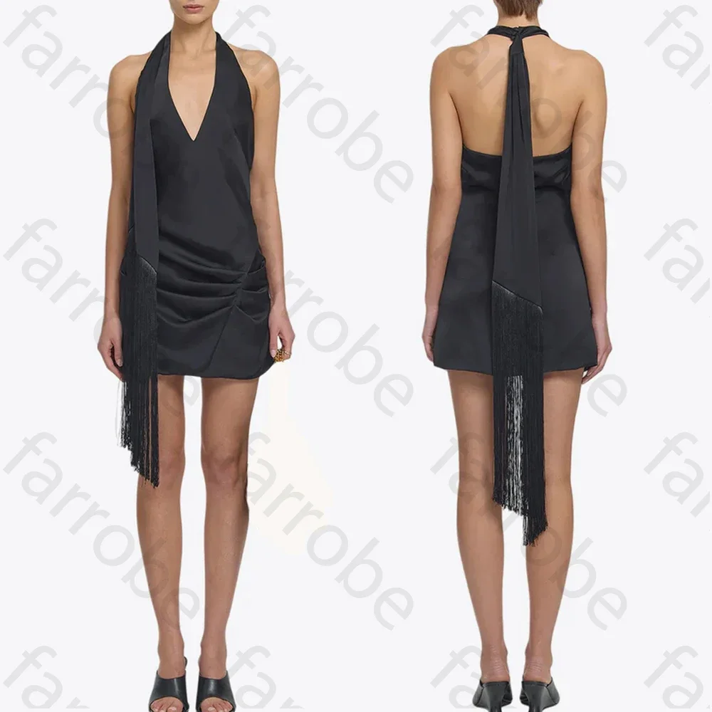 Customized Elegant Halterneck Fringed Mini Dress A-Line Evening Dresses Formal Exquisite High Quality Prom Party Gowns for Women
Customized Elegant Halterneck Fringed Mini Dress A-Line Evening Dresses Formal Exquisite High Quality Prom Party Gowns for Women