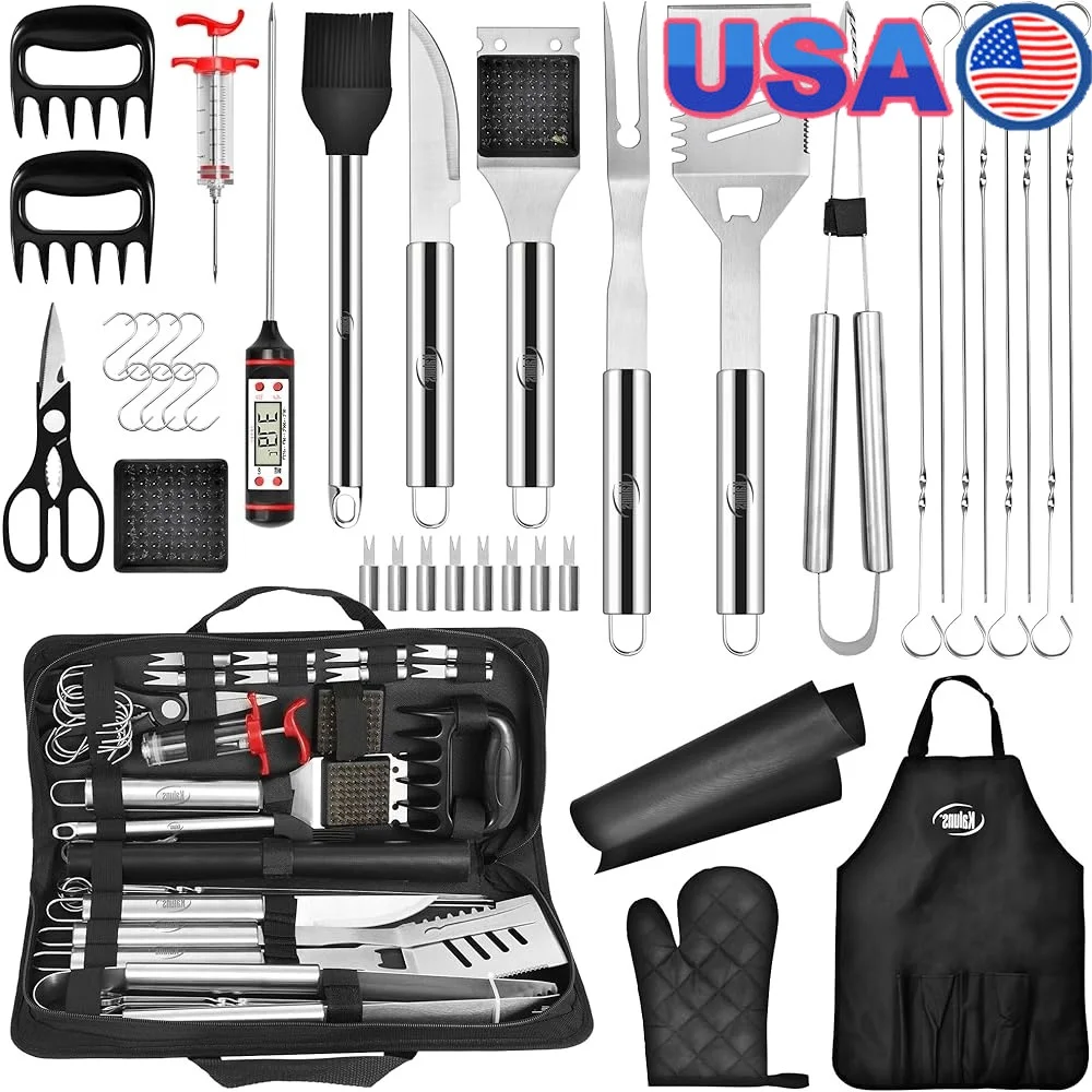 40 Pcs BBQ Accessories Grill Set Stainless Steel Grilling Tools Complete Kit Men Dad Fathers Day Gift with Storage Case
40 Pcs BBQ Accessories Grill Set Stainless Steel Grilling Tools Complete Kit Men Dad Fathers Day Gift with Storage Case