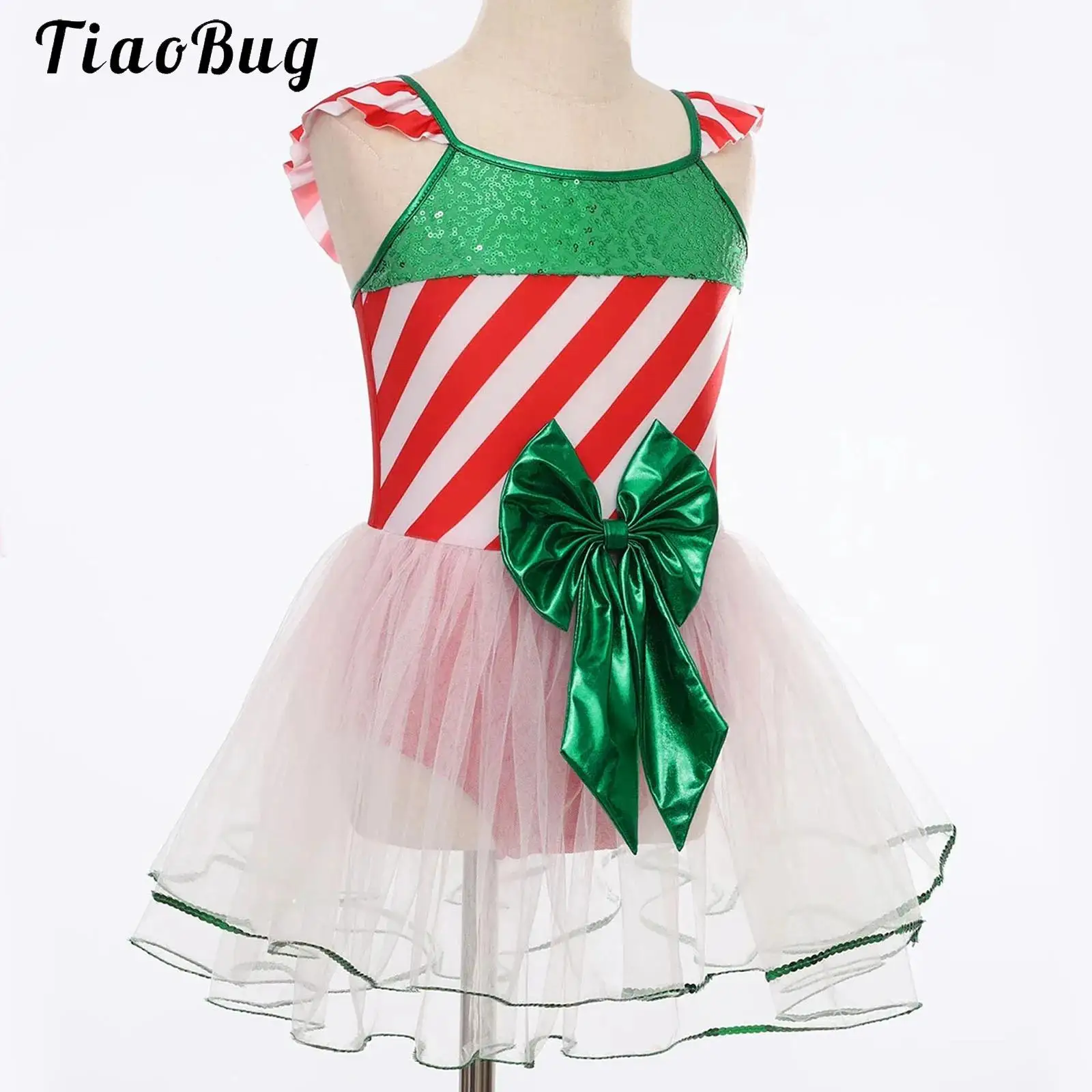 Candy Cane Striped Sequins Ballet Dance Dress for Girls Christmas Xmas Gymnastic Leotard Mesh Skirt Tutu Princess Dance Costume
Candy Cane Striped Sequins Ballet Dance Dress for Girls Christmas Xmas Gymnastic Leotard Mesh Skirt Tutu Princess Dance Costume
