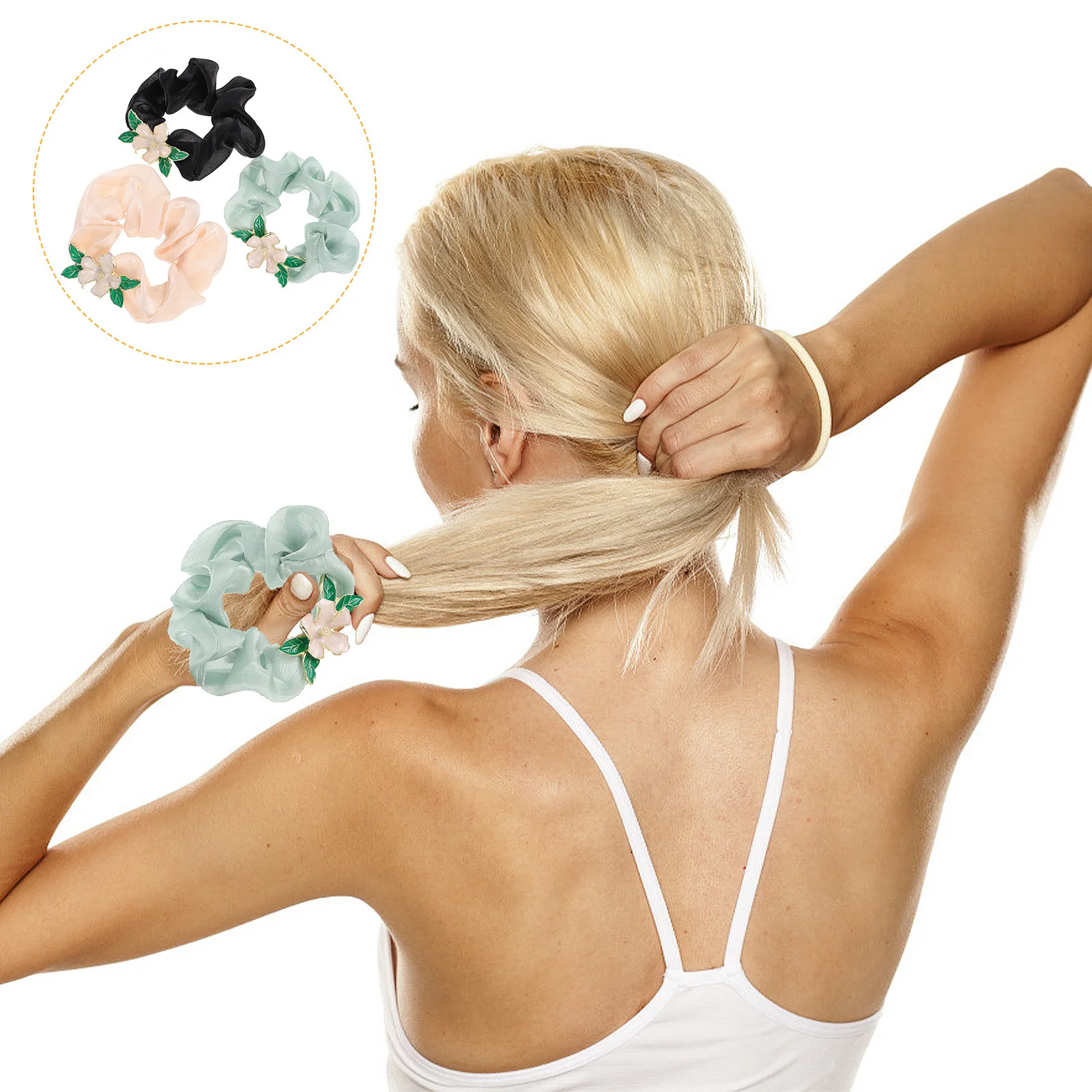 3Pcs Flower Hair Accessories Stylish Elastic Hair Scrunchy Ring for Female Daily Use Party Gift Comfortable Non Slip Design
3Pcs Flower Hair Accessories Stylish Elastic Hair Scrunchy Ring for Female Daily Use Party Gift Comfortable Non Slip Design