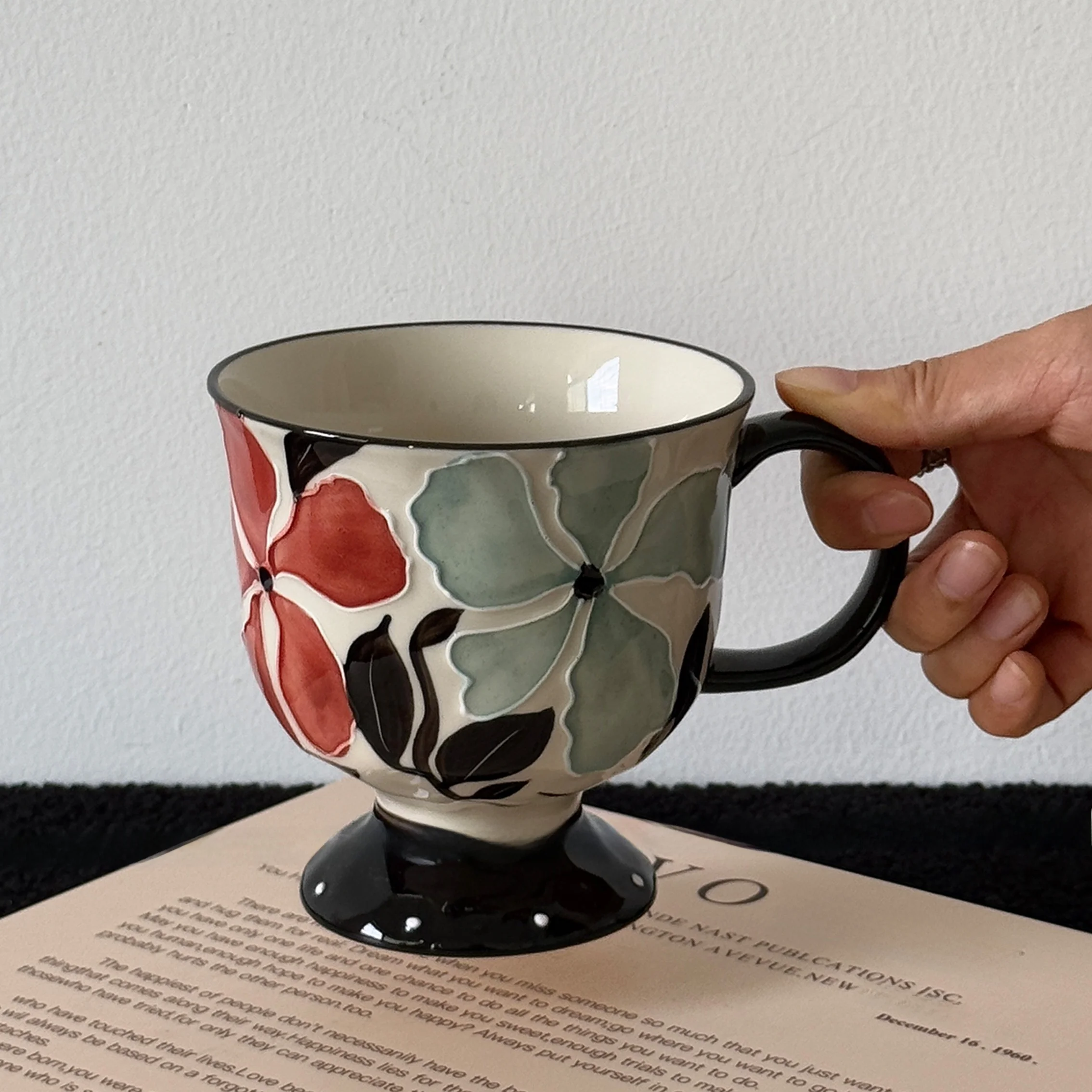 Ретро-кружка с ручной росписью и цветочным рельефом, большая емкость, для кофе и воды, для домашнего использования, подарок
Ретро-кружка с ручной росписью и цветочным рельефом, большая емкость, для кофе и воды, для домашнего использования, подарок