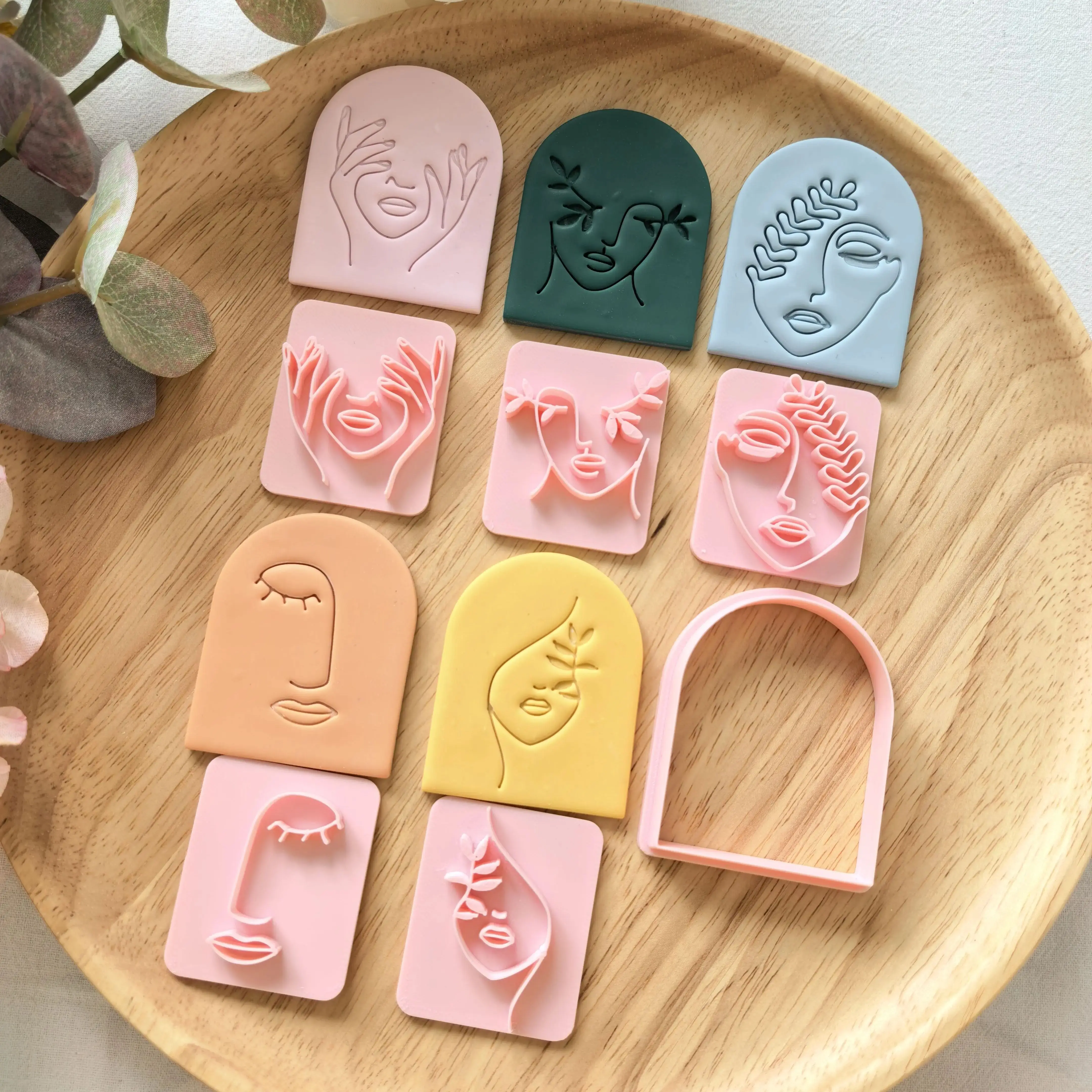 6Pcs Abstract Minimalist Face Art with Presson Design Polymer Clay Cutters- Soft Clay Mold Tools Set, Precision Knife Molds
6Pcs Abstract Minimalist Face Art with Presson Design Polymer Clay Cutters- Soft Clay Mold Tools Set, Precision Knife Molds