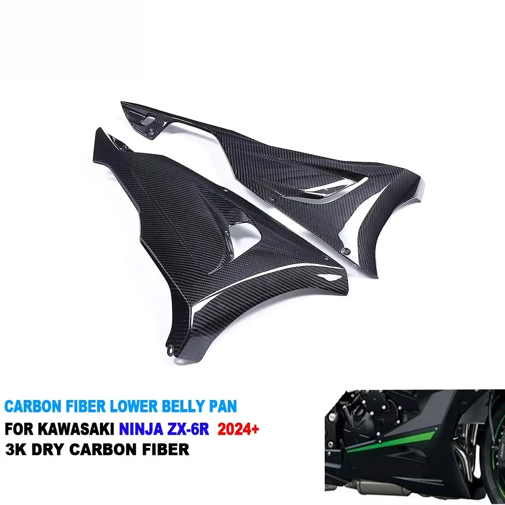 100% Full 3K Dry Carbon Fiber Motorcycle Lower Belly Pan Fairing for Ninja ZX-6R 2024+
100% Full 3K Dry Carbon Fiber Motorcycle Lower Belly Pan Fairing for Ninja ZX-6R 2024+