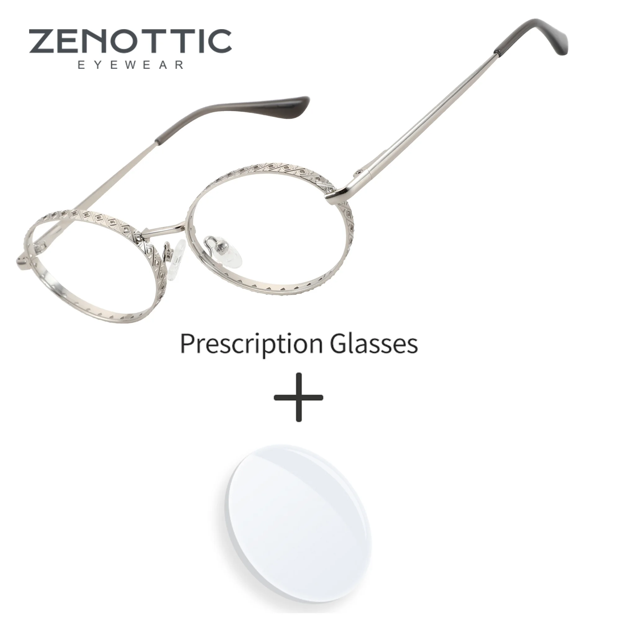 ZENOTTIC XL Size Fashion Oval Optical Eyeglasses Metal Round Prescription Photochromic Glasses For Women
ZENOTTIC XL Size Fashion Oval Optical Eyeglasses Metal Round Prescription Photochromic Glasses For Women