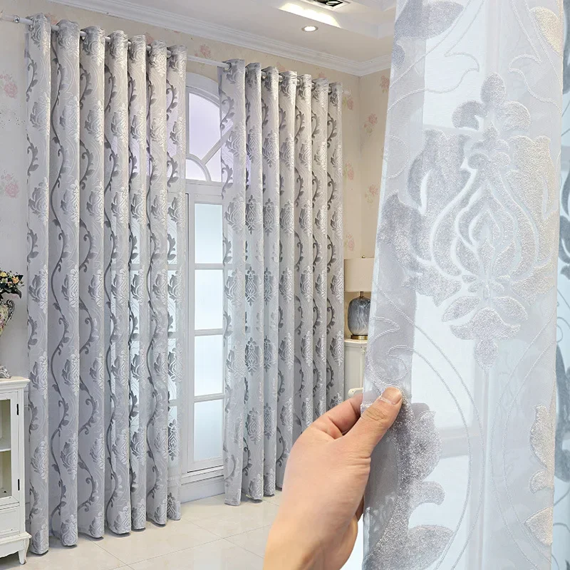 High Quality European Jacquard Hollowed Out Translucent Gauze Curtains Curtains for Living Dining Room Bedroom
High Quality European Jacquard Hollowed Out Translucent Gauze Curtains Curtains for Living Dining Room Bedroom