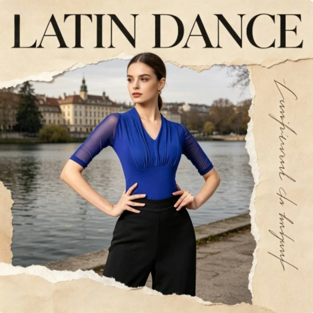 Elegant V-neck Latin Dance Top,Modern Ballroom Dance Costume for Women,Comfortable Practice Wear for Training and Competition
Elegant V-neck Latin Dance Top,Modern Ballroom Dance Costume for Women,Comfortable Practice Wear for Training and Competition