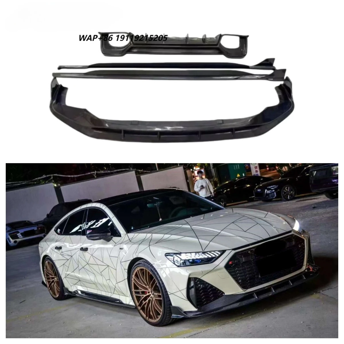 PAK Style Carbon Fiber Body Kit for C8 RS6 Wagan RS7 2019-2024 Front Lip Side Skirt Rear Diffuser Bumper Splitter Spoiler
PAK Style Carbon Fiber Body Kit for C8 RS6 Wagan RS7 2019-2024 Front Lip Side Skirt Rear Diffuser Bumper Splitter Spoiler