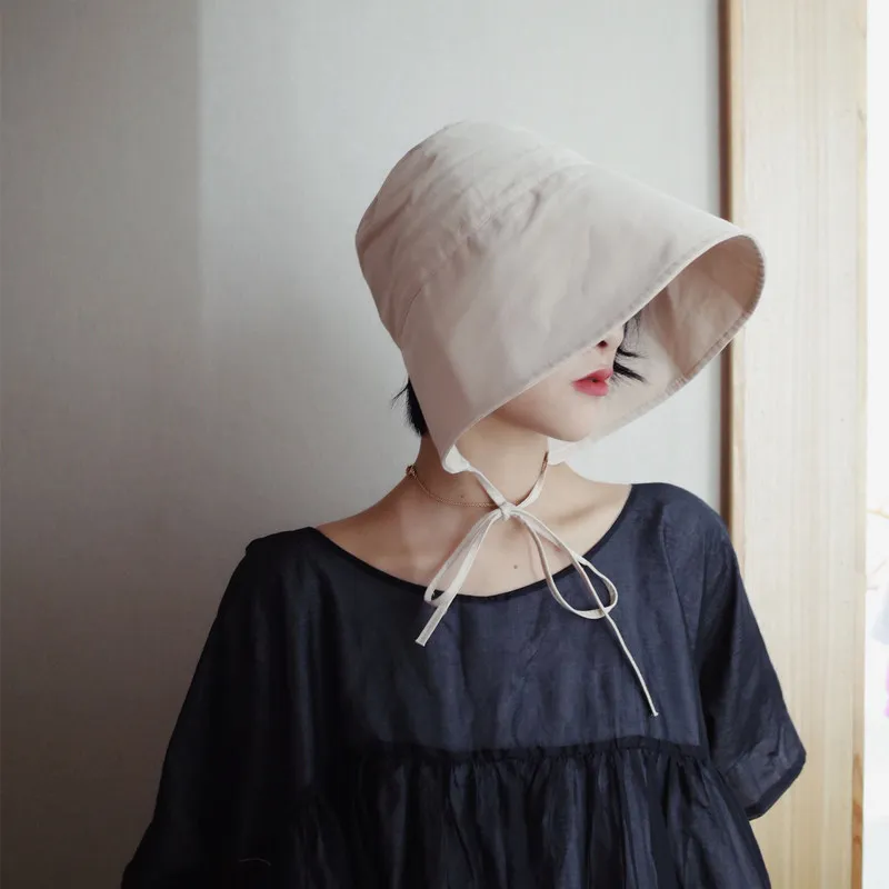 Summer New Retro Japanese French Style Solid Color Casual Bucket Hat Korean Version Trendy Lace-up Sun Hat Basin Hat Women
Summer New Retro Japanese French Style Solid Color Casual Bucket Hat Korean Version Trendy Lace-up Sun Hat Basin Hat Women