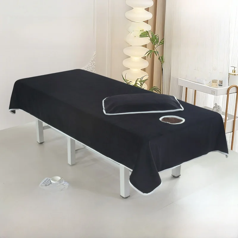 Thiened Bla Milk Velvet Massage Bedding Cover Durable Hospital ade Bed eet with Hole Easy to Clean Modern Sle
Thiened Bla Milk Velvet Massage Bedding Cover Durable Hospital ade Bed eet with Hole Easy to Clean Modern Sle