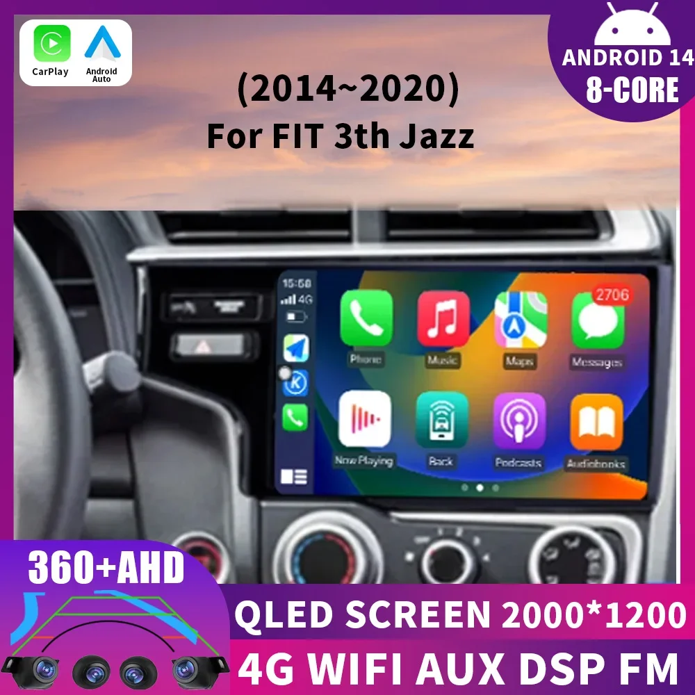 Fio Android 14 для Honda Jazz 3 2015-2020 LHD Carplay Автомобильный сенсорный экран Радио GPS Автомобильная видеорегистратор 360
Fio Android 14 для Honda Jazz 3 2015-2020 LHD Carplay Автомобильный сенсорный экран Радио GPS Автомобильная видеорегистратор 360