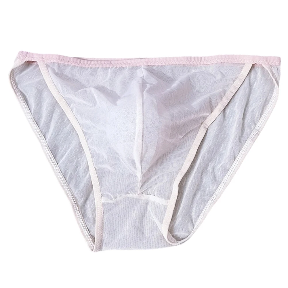 1pc Men Ice Silk Breathable Underwear Sexy Lace Mesh Sheer Briefs U Convex Pouch Comfortable Underpants Random Color
1pc Men Ice Silk Breathable Underwear Sexy Lace Mesh Sheer Briefs U Convex Pouch Comfortable Underpants Random Color